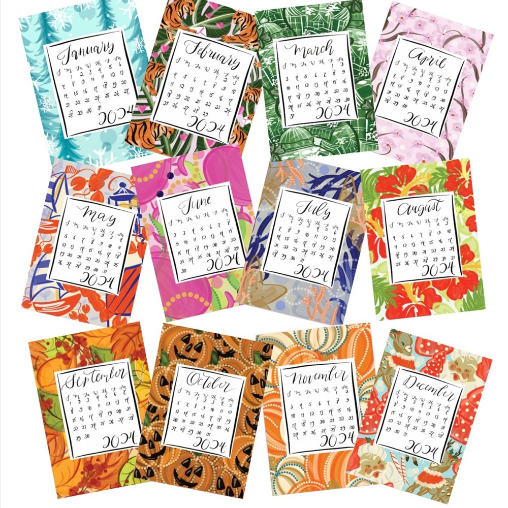 2024 Custom Designed Calendar Cards
